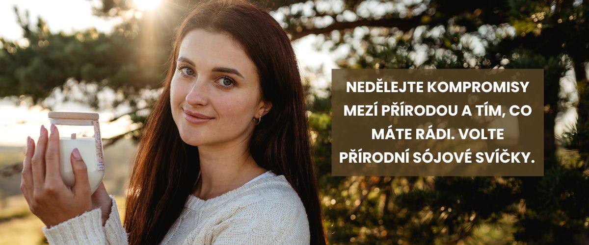 prirodni sojova svicka ve skle